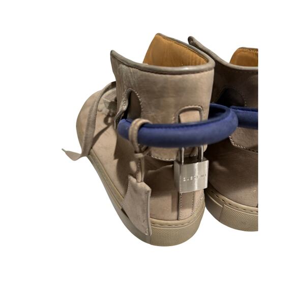 Buscemi 100mm High-Top Suede Sneakers Mens EU 43 US 10 Blue Sole Italy